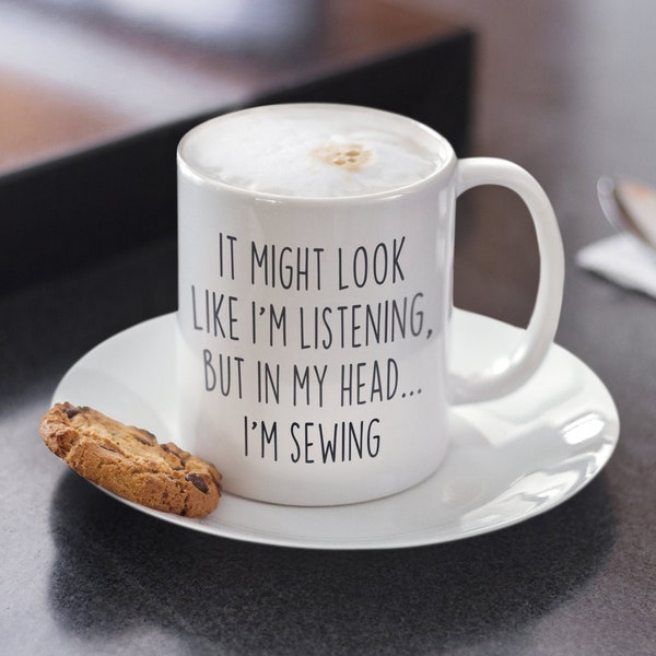 Funny Sewing Mug: Seamstress Gift for Crafters
