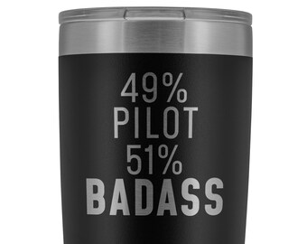 Pilot Gift: 20oz Stainless Steel Aviation Tumbler