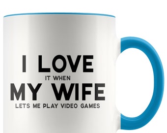Gamer Husband Coffee Mug, Funny Video Game Gift, 11oz Ceramic Mug