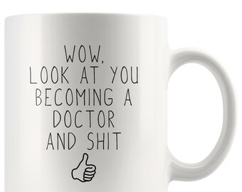 Becoming A Doctor Coffee Mug, Funny Medical School Graduation Gift