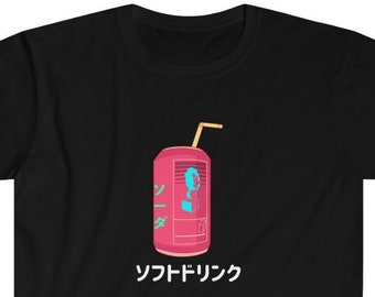 Vaporwave Soda T-Shirt: 90s Japanese Otaku Streetwear
