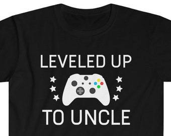 Leveled Up To Uncle T-Shirt: Pregnancy Announcement Tee