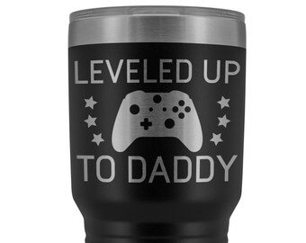 New Dad Gift - Pregnancy Reveal to Husband, New Baby Gift, Leveled Up To Daddy, First Fathers Day Gift, Dad To Be Future Dad New Father Gift