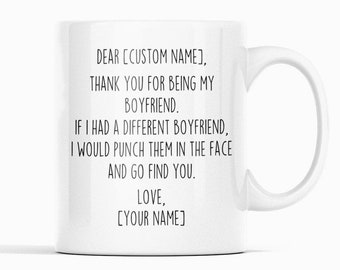 Boyfriend Gift Personalized, Custom Name Mug, Gifts for Him, Boyfriend Gift Idea, Anniversary Valentine's Day Birthday, Customized Gifts