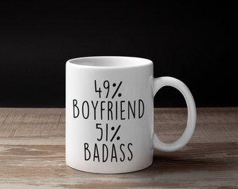 Boyfriend Gift: 11oz Ceramic Coffee Mug - Double-Sided Print