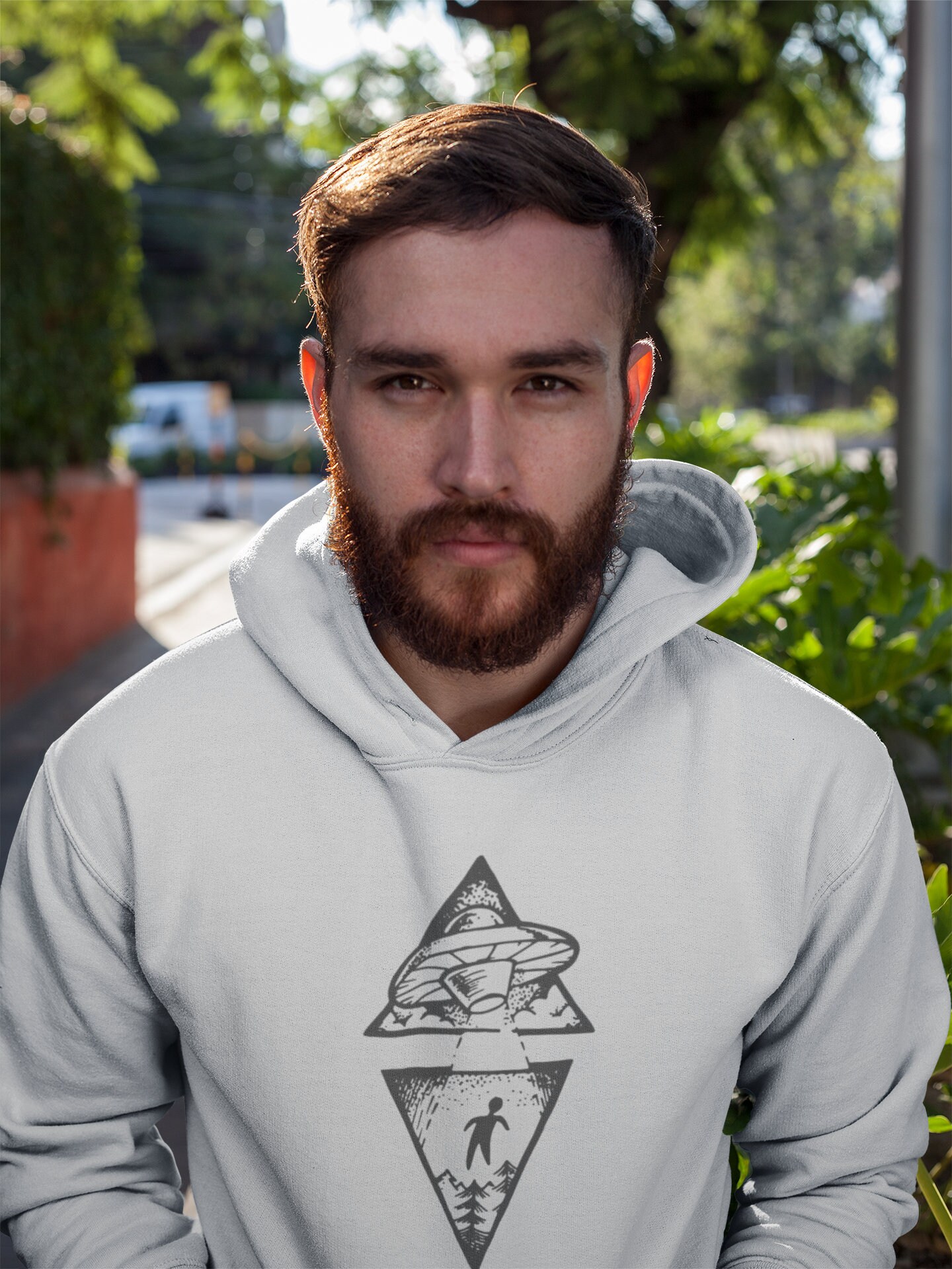 Alien Hoodie Vintage Graphic Alien Abduction Hoodie Alien - Etsy