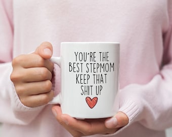 Funny Step Mom Coffee Mug, Novelty Gift