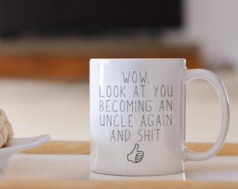 Uncle Again, Pregnancy Announcement, New Uncle Gift, Uncle To Be, Funny Uncle, Uncle Mug, New Uncle Mug, Uncle Announcement, Reveal to Uncle