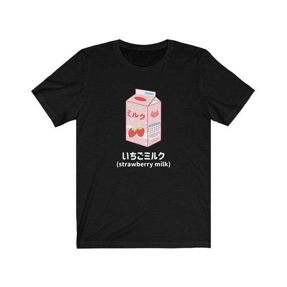 Harajuku Style Tee Kawaii Japan T Shirt Strawberry Milk T-Shirt