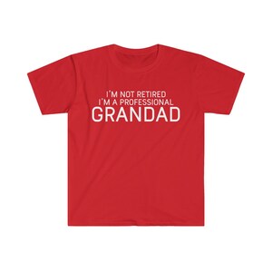 Funny Grandad T-Shirt: Professional Grandad Gift Red