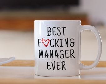 Cadeau manager, Mug manager, Meilleur manager de tous les temps, Cadeau manager amusant, Anniversaire manager, Noël manager, Cadeau manager, Mug à café manager