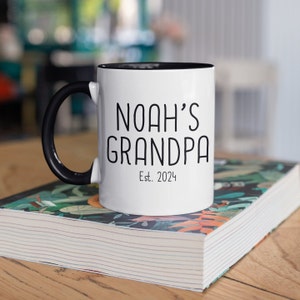 New Grandpa Pregnancy Announcement Reveal To Grandpa Est 2024 Coffee Mug Fathers Day Gift Personalized New Baby First Time Grandpa Mug Gift