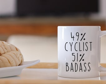 Cyclist Mug, 11oz Ceramic Coffee Mug, Funny Cycling Gift