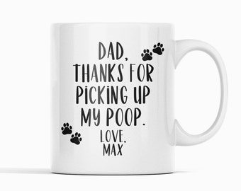 Personalized Dog Dad Mug: Custom Name, Funny Pet Lover Gift