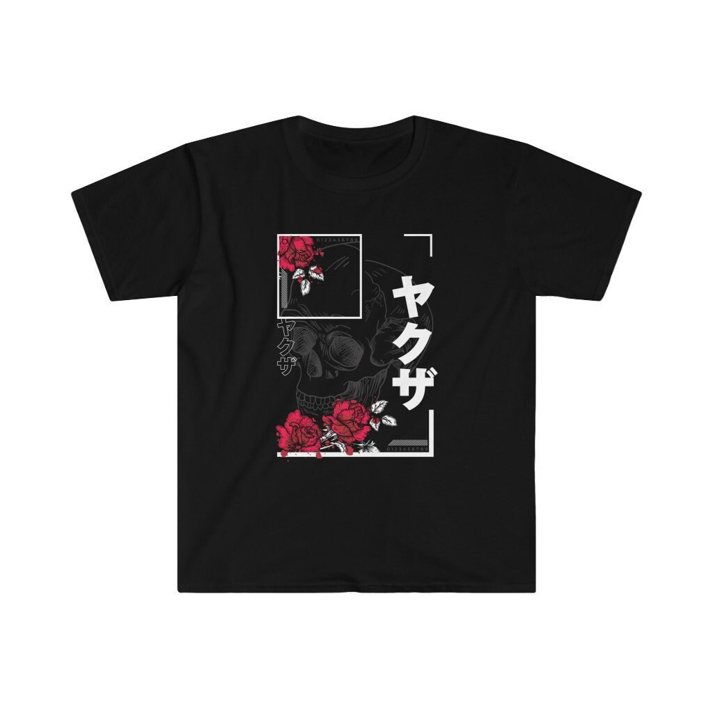 Sunrise T-Shirt japanese skulls roses crow chinese gothic Mens Long Sleeve 