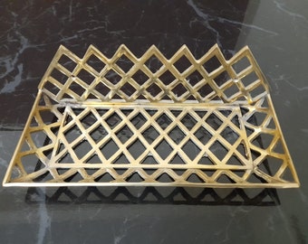 Unique Hand made Unlacquered Brass Wall Shelf For Shower Or Bathroom - Handmade Shelves On Wall