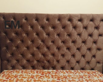 Hand made Bedheadboard a stunning contemporary, yet traditional design finished with quality buttoned detailing.