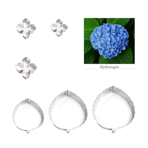 Hydrangea Full Set Cutters,Clay flower cutters,sugar flower mold,Sugarcraft cutters, fondant mold, Clay tools,sugar flower,