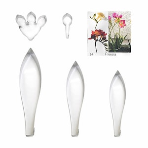 Freesia Petal and Leaf Full Set Cutters fondant sugar flower cutters baking cake decorations Polymer Clay Cold Porcelain gumpaste tools