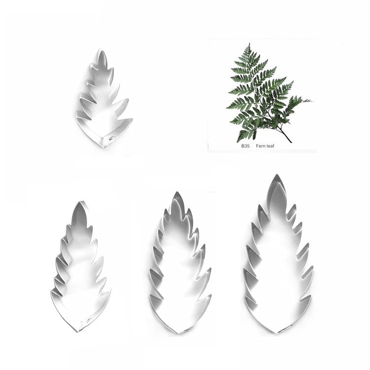 Ferm leaf Full Set Cutters sugar mold fondant sugar flower cutters baking cake decorations Polymer Clay Cold Porcelain
