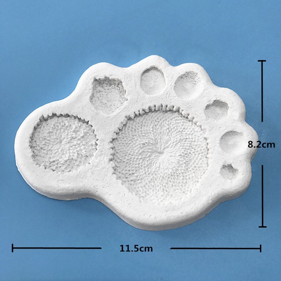 Silicone Fondant Mold Flower Center Clay Molds Printing Mould fimo Polymer Clay Tool Mould Decorating Tools caly Flower Tools