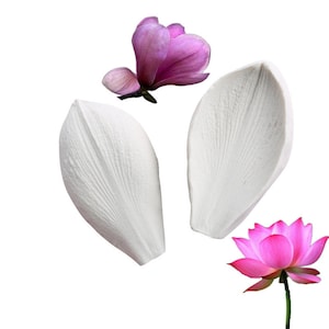 Lotus & Magnolia Petal Veine Silicone Mould Fondant Flowers Cake Decorating Chocolate Gumpaste Sugarcraft Baking Clay Cold Porcelain