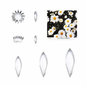 daisy Petal and leaf clay flower Full Set fondant sugar flower cutters baking cake decorations Polymer Clay Cold Porcelain gumpaste tools