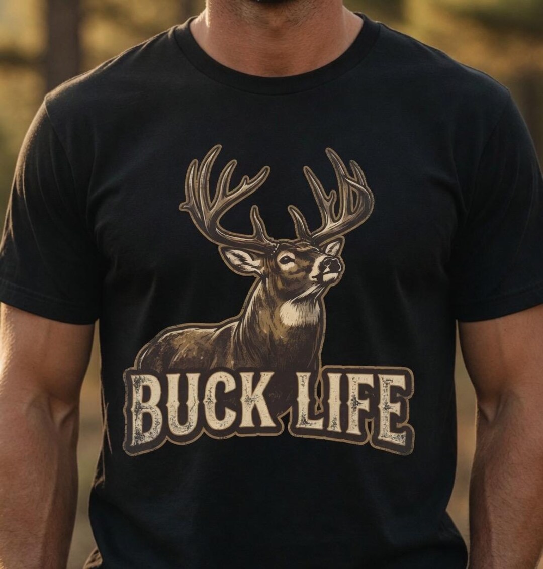 Buck Life Whitetail Deer Hunting Shirt Distressed Tee - Etsy