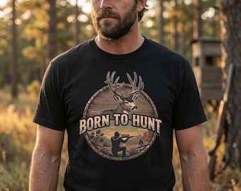 Mule Deer Hunting Shirt, Muley Buck Tee, Rifle Hunter Gift, Born to Hunt