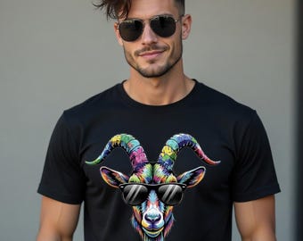 GOAT Shirt Greatest of All Time | Colorful Graffiti Animal Tee