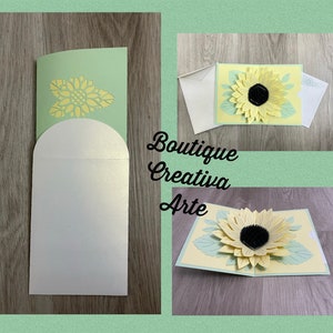 Biglietto pop up girasole