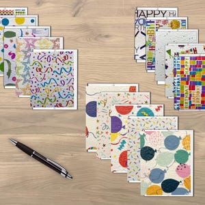 Celebration Stationery Collections / 5 Party Themed / Blank Cards and Envelopes / Happy Birthday / Party