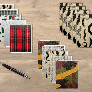 For the Men Stationery Collection / 5 männliche Themen / Blanko-Karten und Umschläge / Geburtstagskarten / Vatertag / Junggesellenabschied