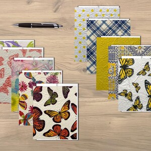 Monarch's Wanderung Briefpapier Set / 5 Lebendige, Schöne & Schmetterling-Themen / Blanko Grußkarten und Umschläge