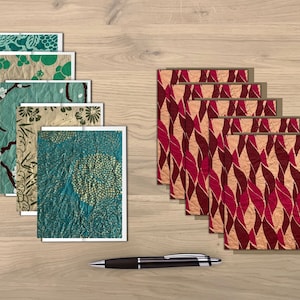 Eco Friendly Stationery Set with Lokta Plant Paper (Limited Edition) / 5 Themed Prints / Blank Cards and Envelopes / Note Cards