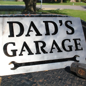 Dad's Garage Metal Sign