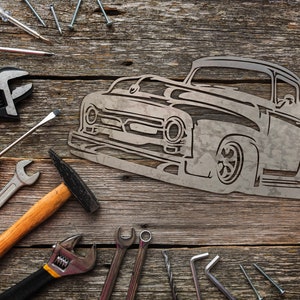 Vintage truck metal sign