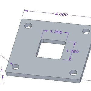 Mounting Base Plate for Railing, Handrails, Shelving etc