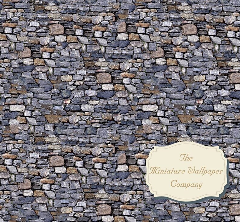 dollhouse stone wall