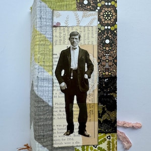 Junk Journal - fabric cover, blank journal, art journal, handmade book, photo album