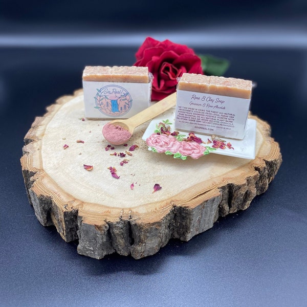 Rose & Clay Handcrafted All-Natural Handmade Soap, with Creamy Fresh Goat Milk, Whole Organic Oats, and Locally Sourced Honey