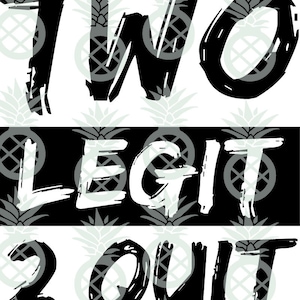 DOIS Legit 2 Sair do arquivo cortado | Cricut, silhueta, 2º aniversário, camisa de aniversário, festa dos anos 90, festa hip hop, legítimo demais para desistir