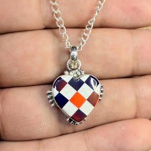 Handmade Aurora Opal Heart Pendant: 925 Sterling Silver Necklace