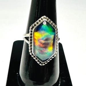 Handmade Aurora Opal Ring: 925 Sterling Silver Minimalist Jewelry
