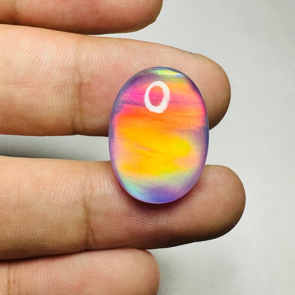 Top Quality Aurora Opal Cabochon Aurora Opal Doublet Oval Shape Aurora Opal Beautiful Rainbow Fire Making For Jewelry