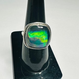 Aurora Opal Ring, 925 Sterling Silver Jewelry Minimalist Ring, Handmade Jewelry Adorable Ring, Gift For Her, Anniversary Gift
