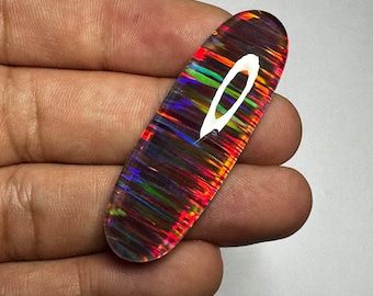 Welo Fire Big Size Aurora Doublet Loose Gemstone- AAA++ Aurora Black opal Cabochon- Making For Jewelry- Aurora Opal Gemstone