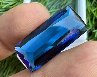 AAA Rectangle Cut Stone, Healing Loose Stone, 19.80Ct Iolite Gemstone, Making For Jewelry