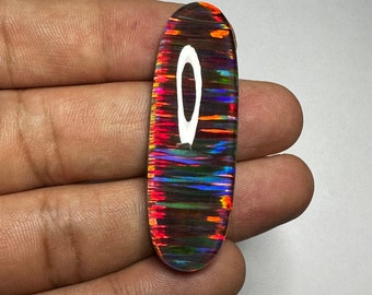 AAA Quality Gilson Cabochon - Lab Aurora Opal Gemstone - Doublet Quartz Polished- Handmade Opal Stone Making For Jewelry