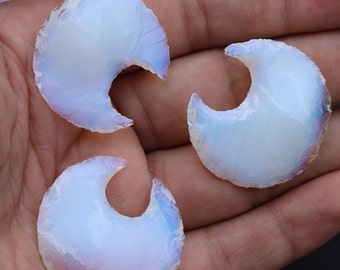 Wholesale Lot- Opalite Crescent Moon, Opalite Gemstone, Opalite Moon, Hand Carving, Unique Gemstone, Making For Jewelry, Healing Crystal